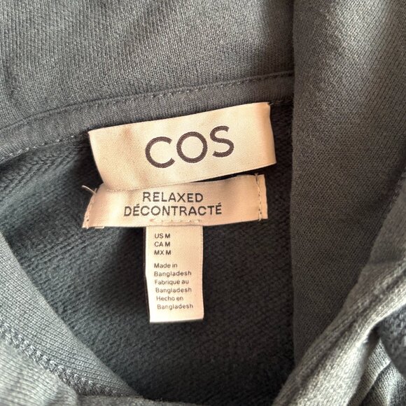 COS Relaxed Fit Hoodie Green Sz. M - Picture 8 of 8